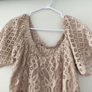 Peach lace inspired by blouse